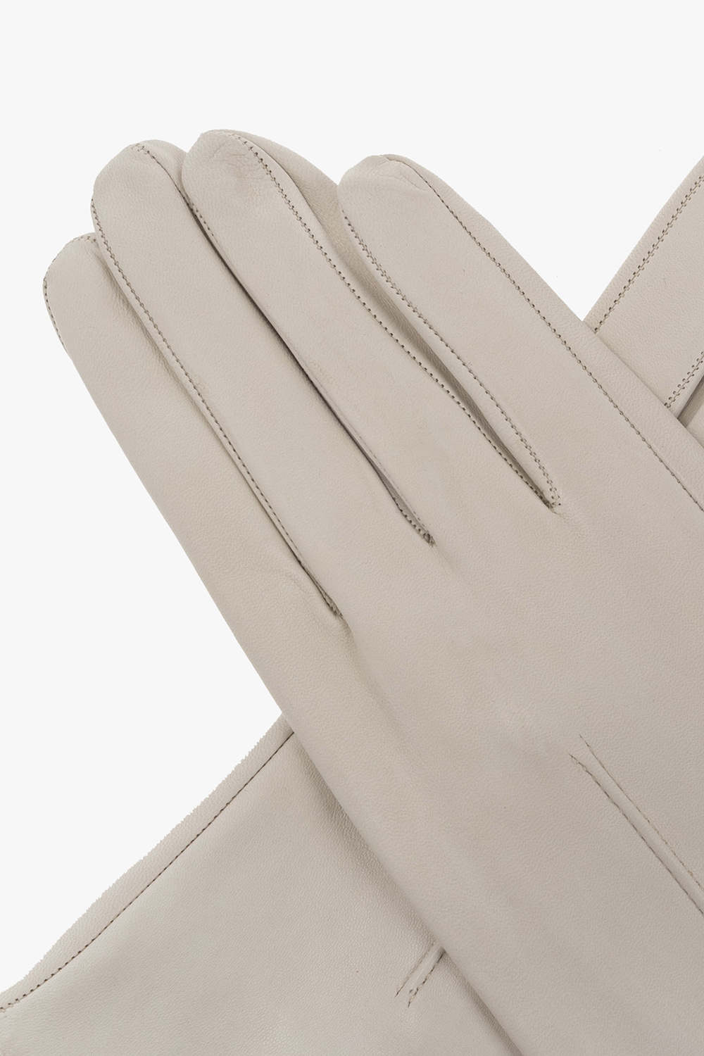 Beige leather online gloves ladies